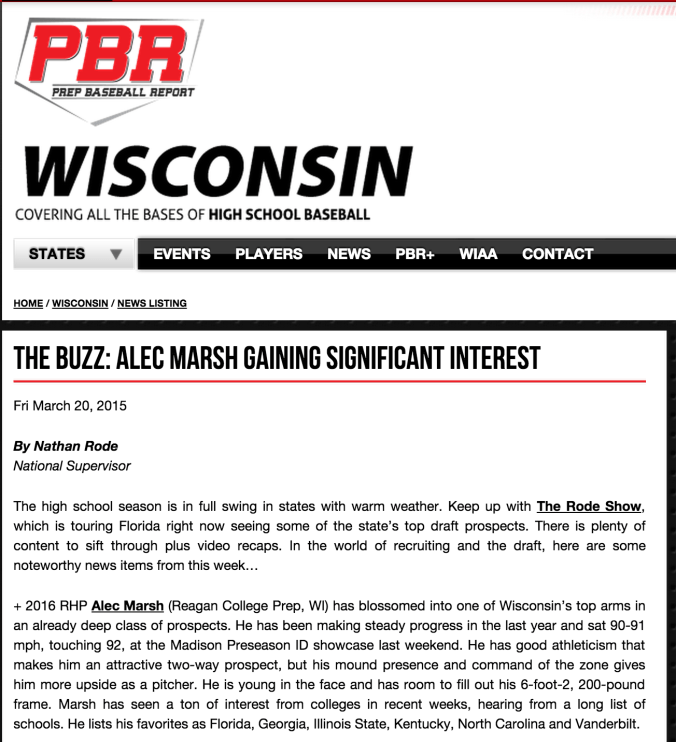 Prep Baseball Report   Wisconsin   News